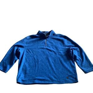 Men's GH Bass & Co Blue Fleece Quarter Zip
